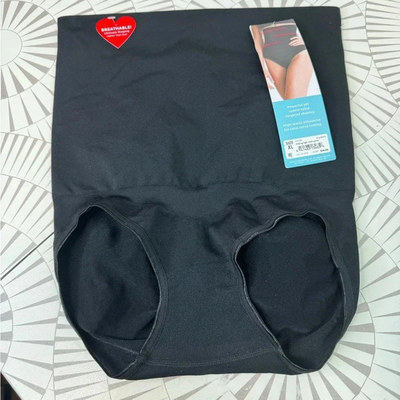 Assets by SPANX NWT Shaping High Waisted Panty Very Black Size‎ XL - Picture 1 of 6